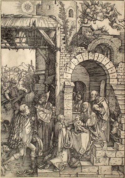 La vida de la Virgen: La adoración de los Magos de Albrecht Dürer
