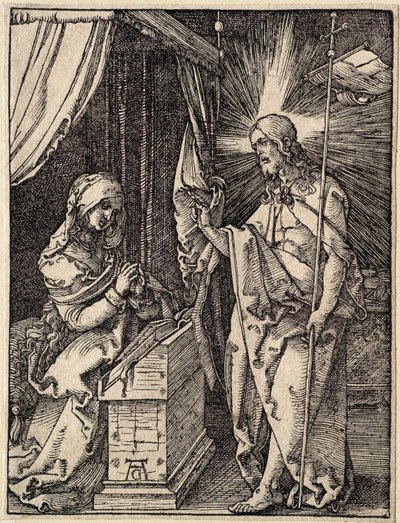 La pequeña Pasión: Cristo se aparece a su madre de Albrecht Dürer