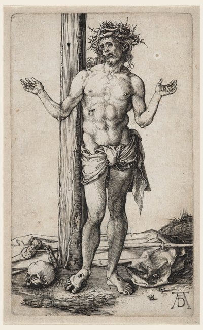 El Hombre de Dolores (con manos levantadas) de Albrecht Dürer