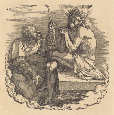 El hombre de dolores burlado por un soldado, probablemente 1511 de Albrecht Dürer