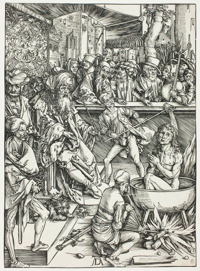 El martirio de San Juan, del Apocalipsis de Albrecht Dürer