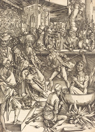 El martirio de San Juan, probablemente c. 1496-1498 de Albrecht Dürer