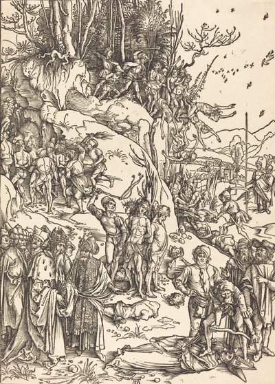 El martirio de los diez mil, c. 1496-1497 de Albrecht Dürer