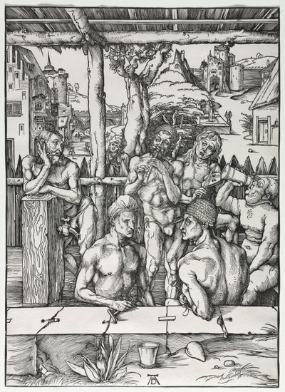 La Casa de Baños de los Hombres, c. 1496-1497 de Albrecht Dürer