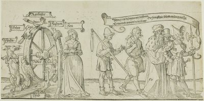 El tapiz de Michelfeldt (Alegoría sobre la injusticia social), primera parte de tres de Albrecht Dürer