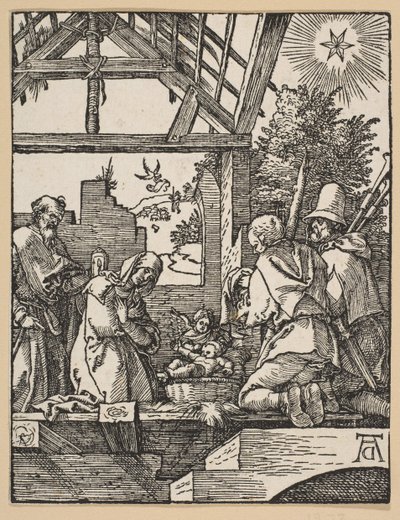 La Natividad, de La pequeña pasión de Albrecht Dürer