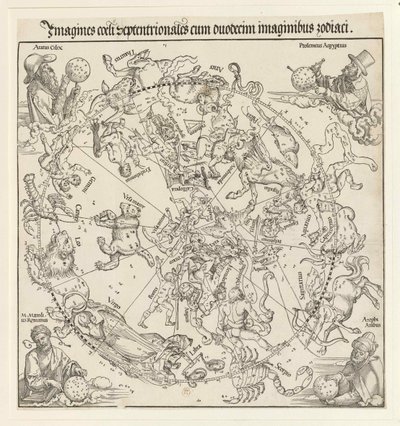 El hemisferio celeste norte, 1515 de Albrecht Dürer