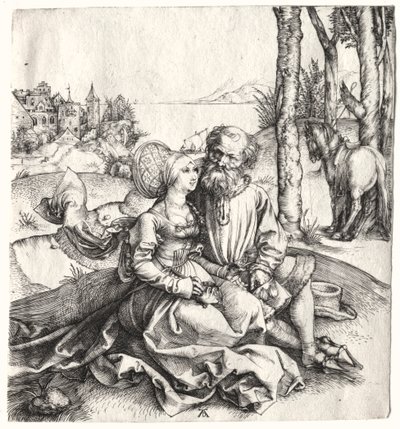 La oferta de amor (o La pareja mal emparejada) de Albrecht Dürer