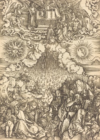 La apertura del quinto y sexto sello, probablemente c. 1496-1498 de Albrecht Dürer