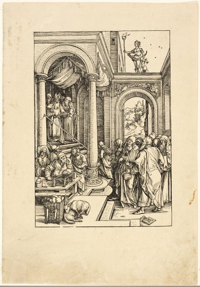 La presentación de la Virgen en el templo, de La vida de la Virgen de Albrecht Dürer