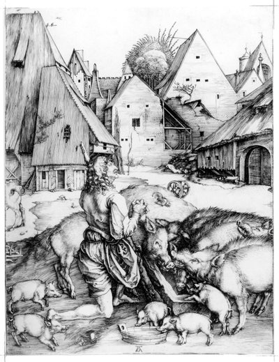 El hijo pródigo, 1496 de Albrecht Dürer