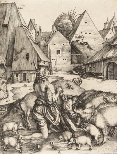 El Hijo Pródigo, c. 1496 de Albrecht Dürer