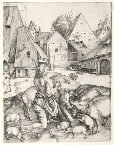 El hijo pródigo, c. 1496 de Albrecht Dürer