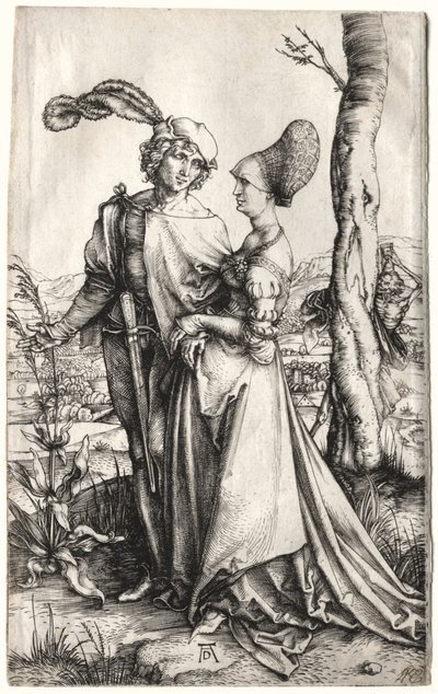 El Paseo, c. 1497 de Albrecht Dürer