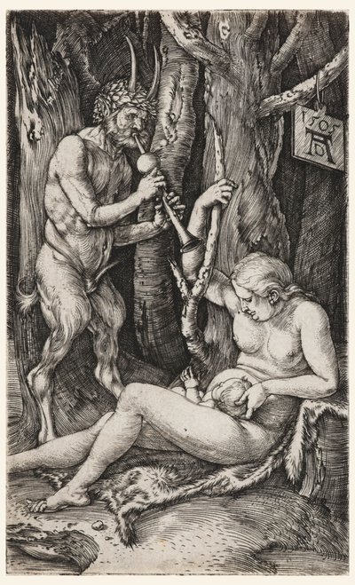 La familia del sátiro de Albrecht Dürer
