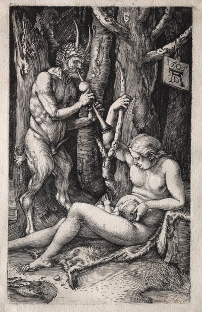 La familia del sátiro de Albrecht Dürer