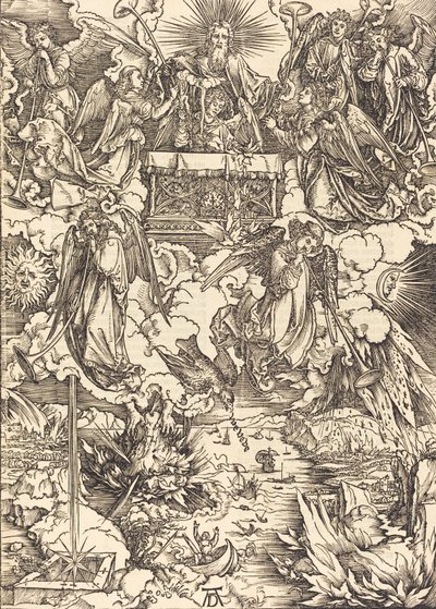 Los Siete Ángeles con las Trompetas, 1498 de Albrecht Dürer