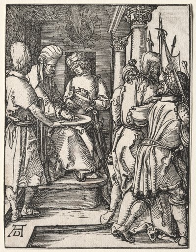 La pequeña pasión: Pilato lavándose las manos de Albrecht Dürer