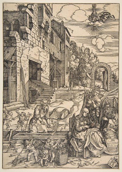 La estancia de la Sagrada Familia en Egipto, de La vida de la Virgen, después de 1511 de Albrecht Dürer