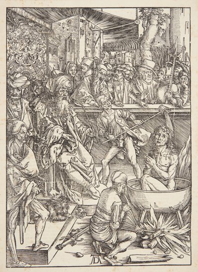 La tortura de San Juan Evangelista de Albrecht Dürer