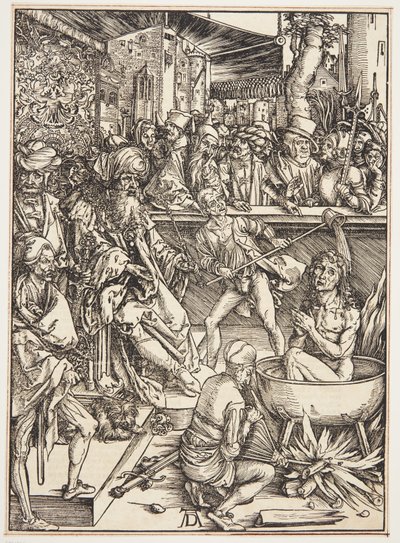 La tortura de San Juan Evangelista de Albrecht Dürer