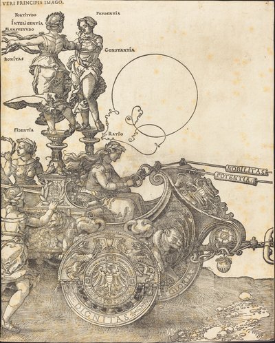 El carro triunfal de Maximiliano I (El gran carro triunfal) [placa 2 de 8] de Albrecht Dürer