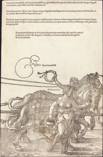 El carro triunfal de Maximiliano I (El gran carro triunfal) [lámina 3 de 8] de Albrecht Dürer