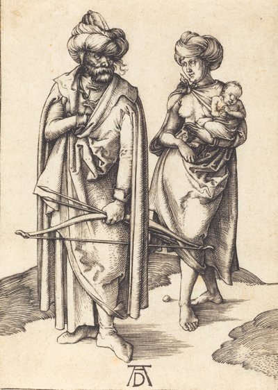La familia turca, c. 1495-1496 de Albrecht Dürer