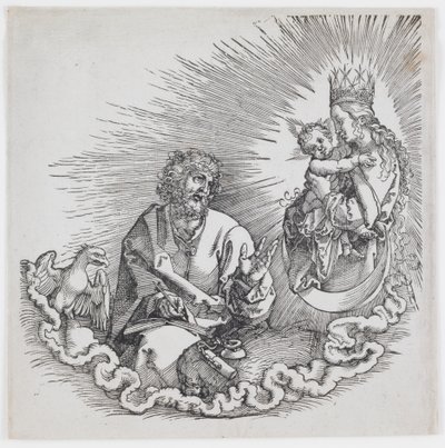 La Virgen Apareciéndose a San Juan, de la edición de 1511 de “El Apocalipsis” de Albrecht Dürer