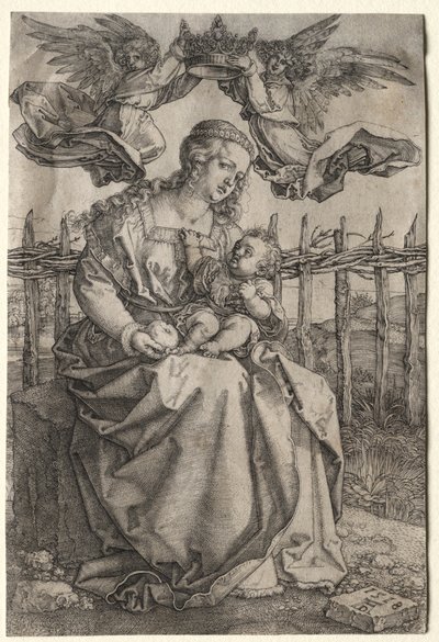 La Virgen coronada por dos ángeles de Albrecht Dürer