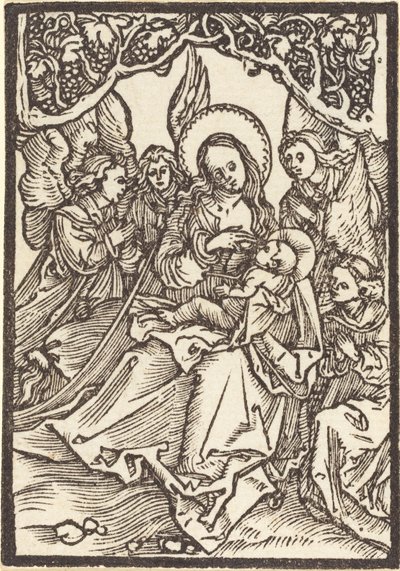 La Virgen amamantando al Niño Jesús con cuatro ángeles de Albrecht Dürer