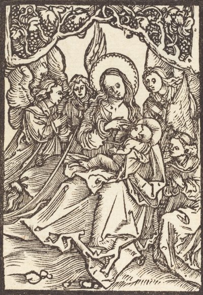 La Virgen amamantando al Niño Jesús con cuatro ángeles, c. 1500 de Albrecht Dürer