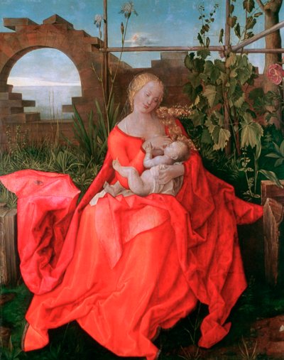 La Virgen y el Niño, La Madonna con el Iris, 1500-1510 de Albrecht Dürer