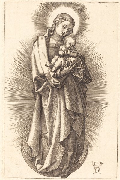 La Virgen y el Niño en una Media Luna con un Diadema de Albrecht Dürer