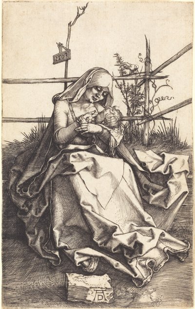 La Virgen y el Niño en un banco de hierba de Albrecht Dürer