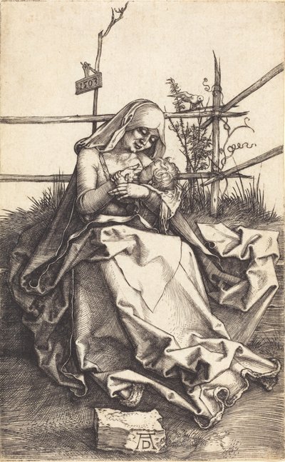 La Virgen y el Niño en un banco de hierba, 1503 de Albrecht Dürer