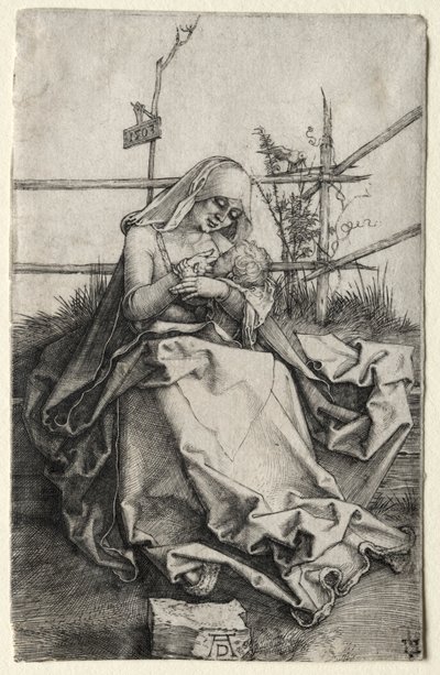 La Virgen y el Niño en un banco de hierba de Albrecht Dürer
