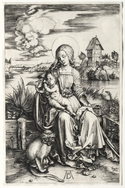 La Virgen y el Niño con un mono de Albrecht Dürer