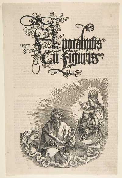 La Virgen y San Juan, del Apocalipsis de Albrecht Dürer