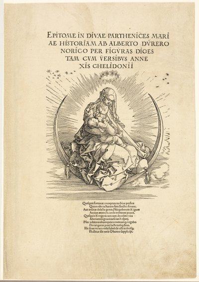 La Virgen en el creciente, de La vida de la Virgen de Albrecht Dürer