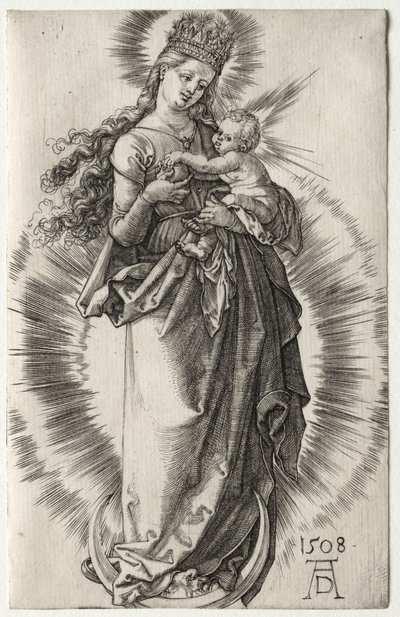 La Virgen con una corona estrellada de Albrecht Dürer