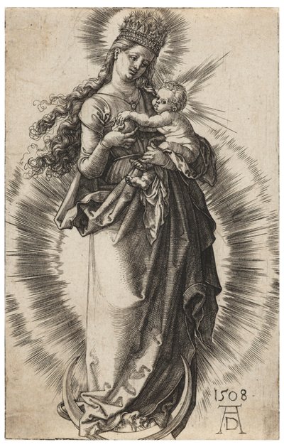 La Virgen con la corona estrellada de Albrecht Dürer