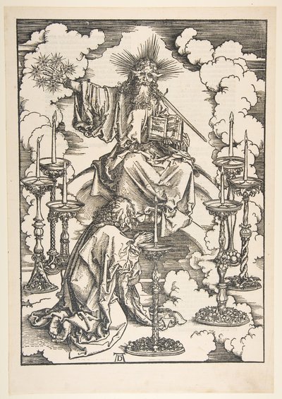 La visión de los siete candelabros, de El Apocalipsis de Albrecht Dürer