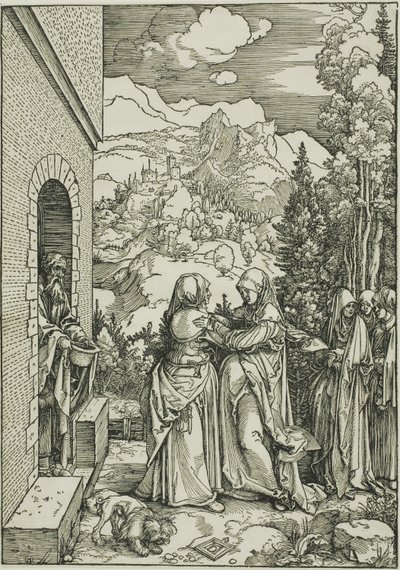 La Visitación, de La vida de la Virgen de Albrecht Dürer