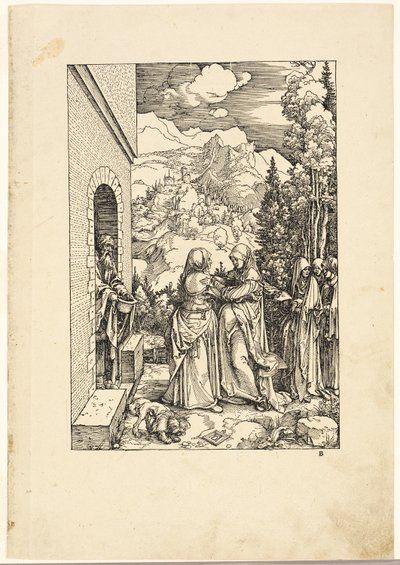 La Visitación, de La vida de la Virgen de Albrecht Dürer