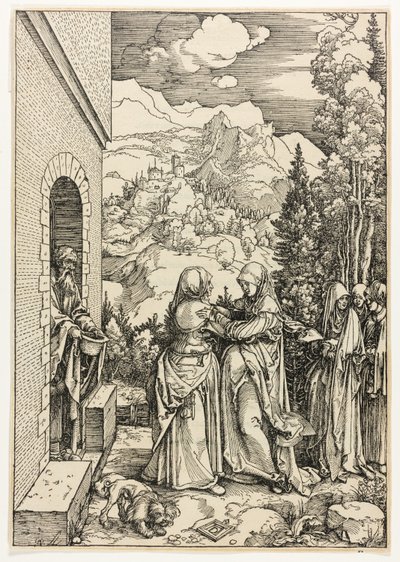 La Visitación, de La Vida de la Virgen de Albrecht Dürer