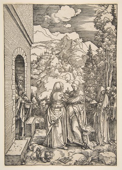 La Visitación, de La vida de la Virgen de Albrecht Dürer