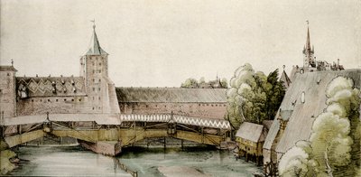 El dique seco en Hallertor en Núremberg de Albrecht Dürer