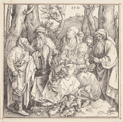 El parentesco sagrado con ángeles de Albrecht Dürer