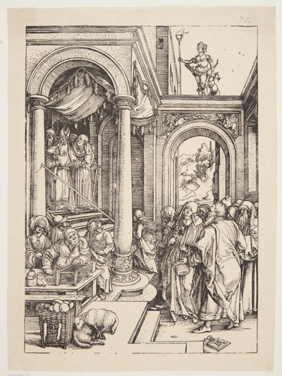 La presentación de la Virgen en el templo de Albrecht Dürer